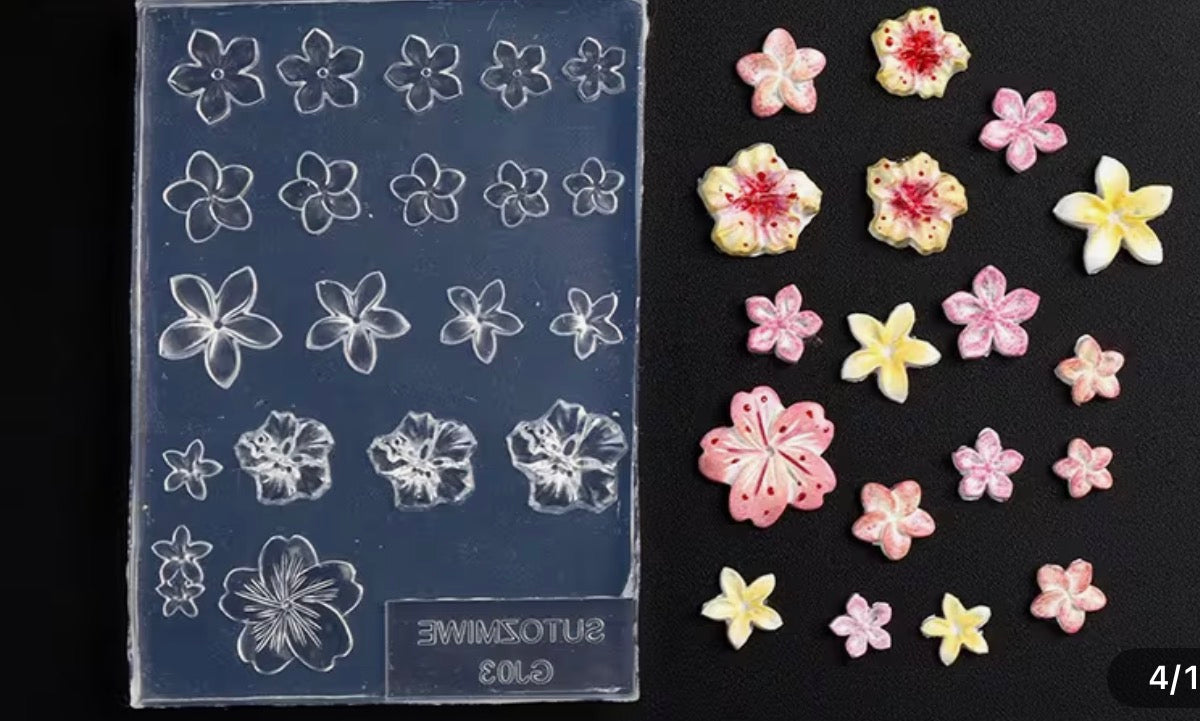 Medium Flowers-Nail Art Mold