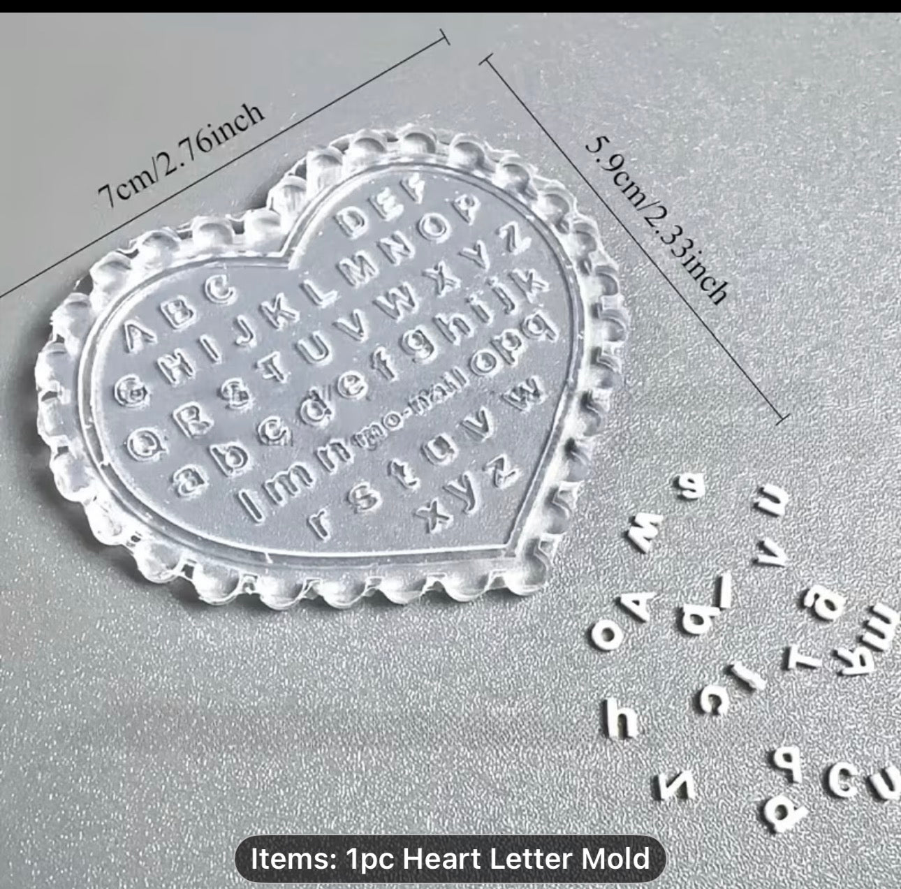 3D Letters Silicone Mold