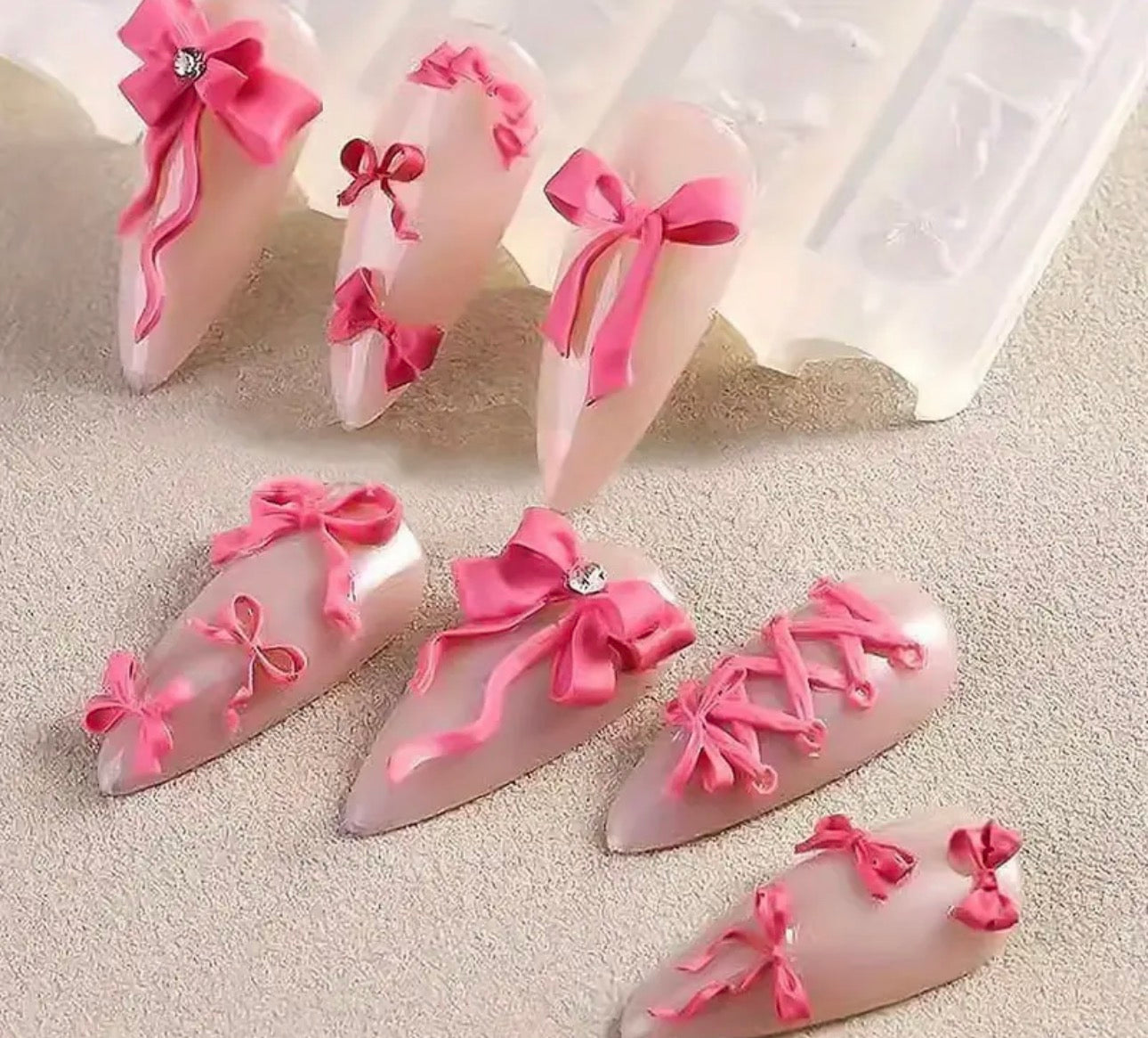 Coquette Bows Silicone Nail Art Mold