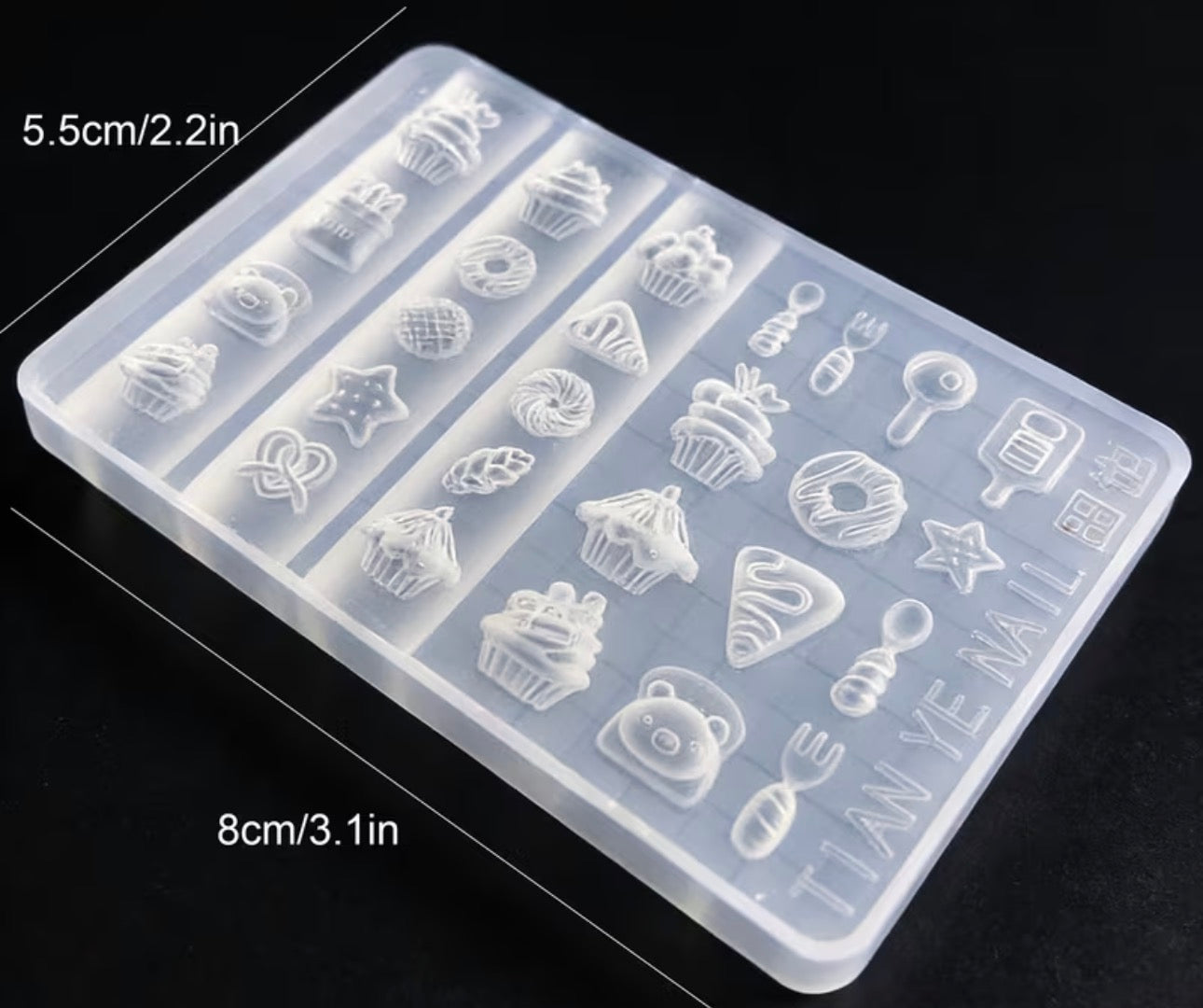 Cake/Donut/Utensils - Nail Art Mold