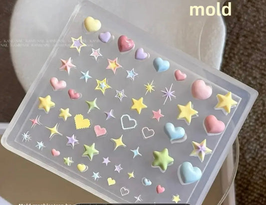 Star & Heart Nail Art Mold