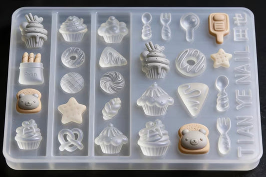 Cake/Donut/Utensils - Nail Art Mold