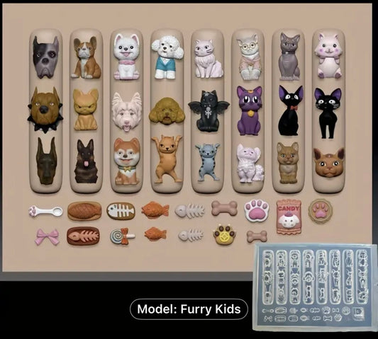 Cat/Dog Silicone Nail Art Mold