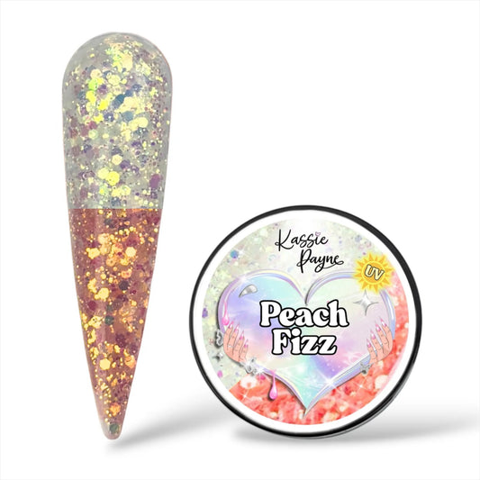 Peach Fizz ☀️ UV Glitter