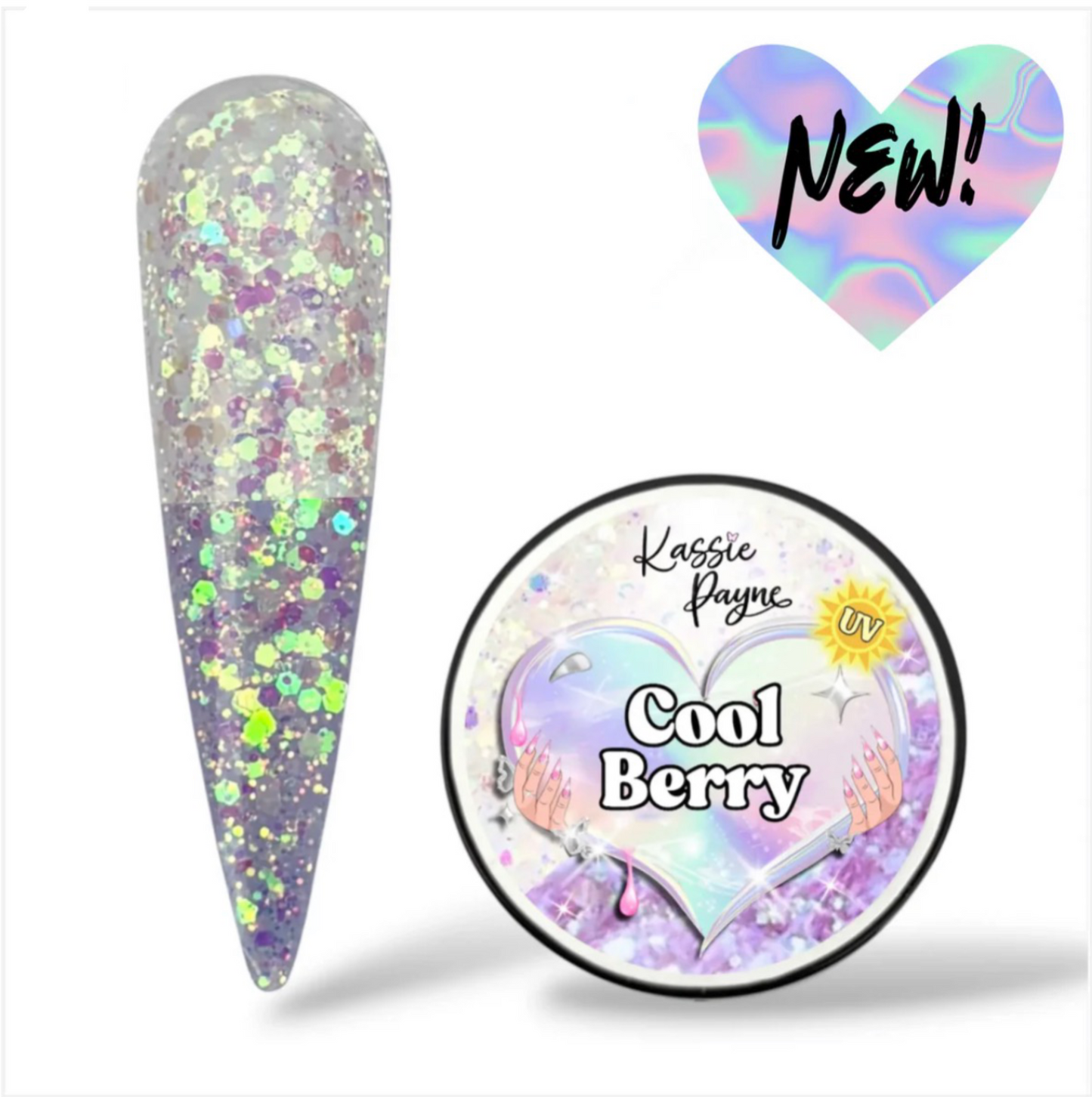 Cool Berry ☀️ UV Glitter