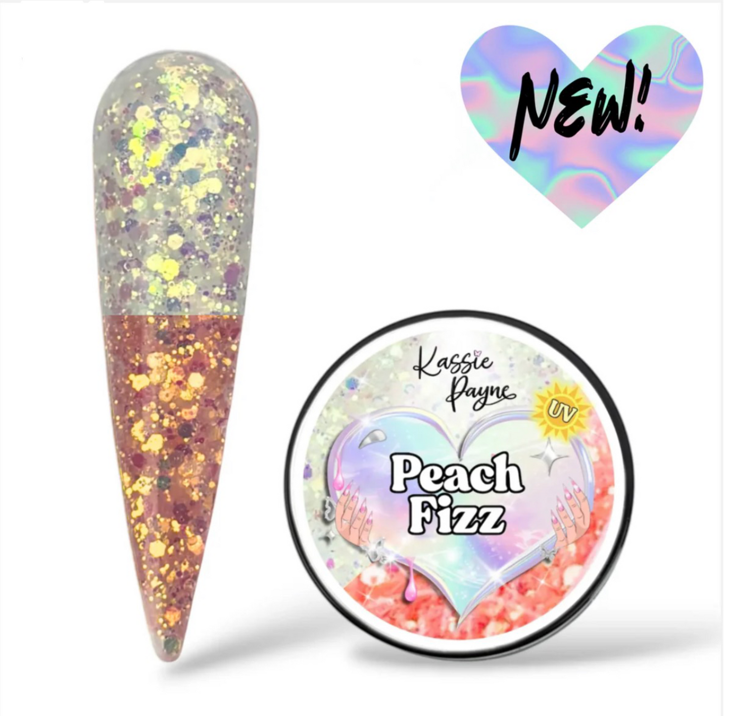 Peach Fizz ☀️ UV Glitter